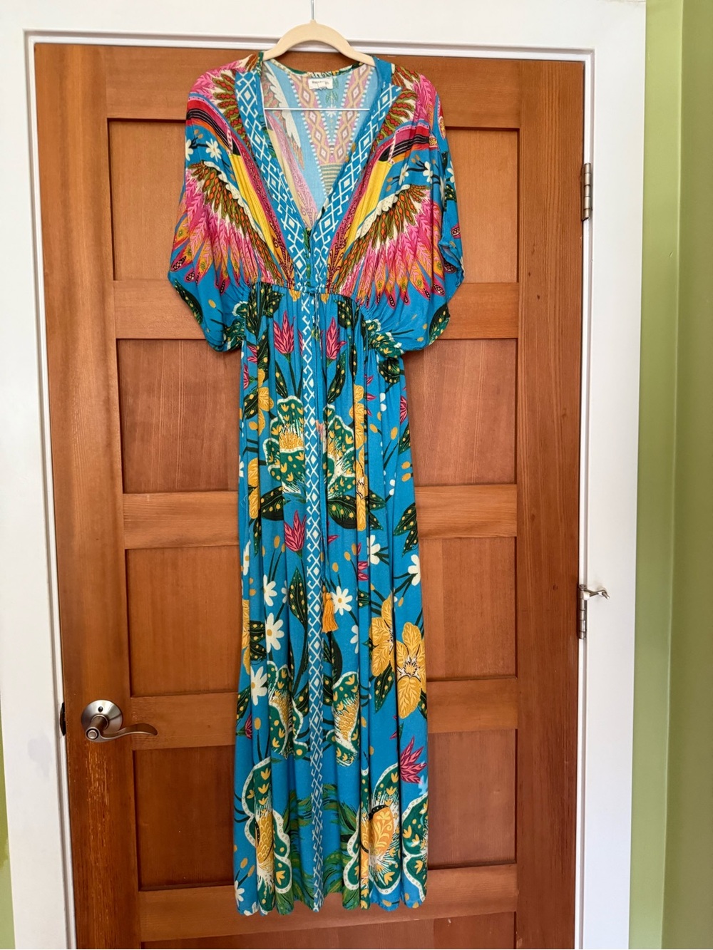 World Market Colorful BOHO Maxi Dress L/XL